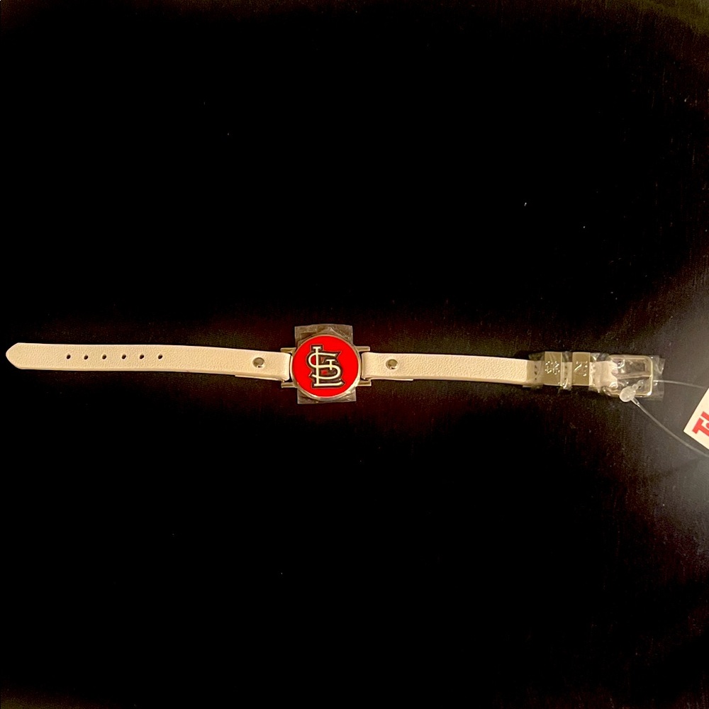 NWT St. Louis Cardinals White Leather Band - Rustic Cuff